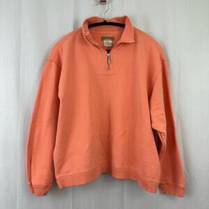 Vintage Peach Pink Bungalow Brand Pullover Sweatshirt Womens Size Medium